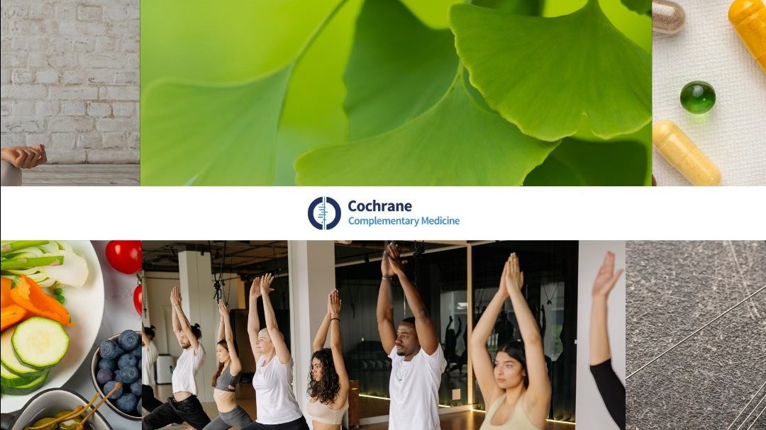 A collage of images representing complementary medicine