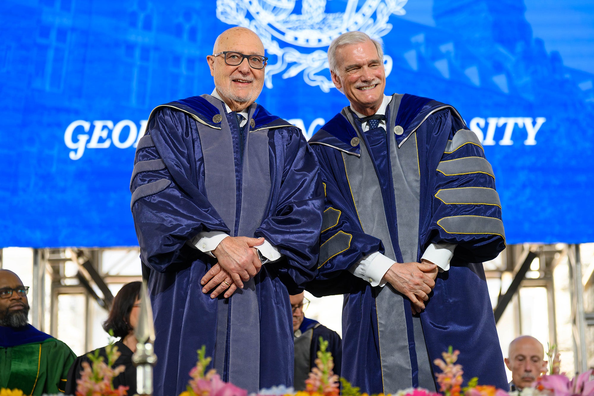 Carlos Pellegrini with Bob Groves onstage