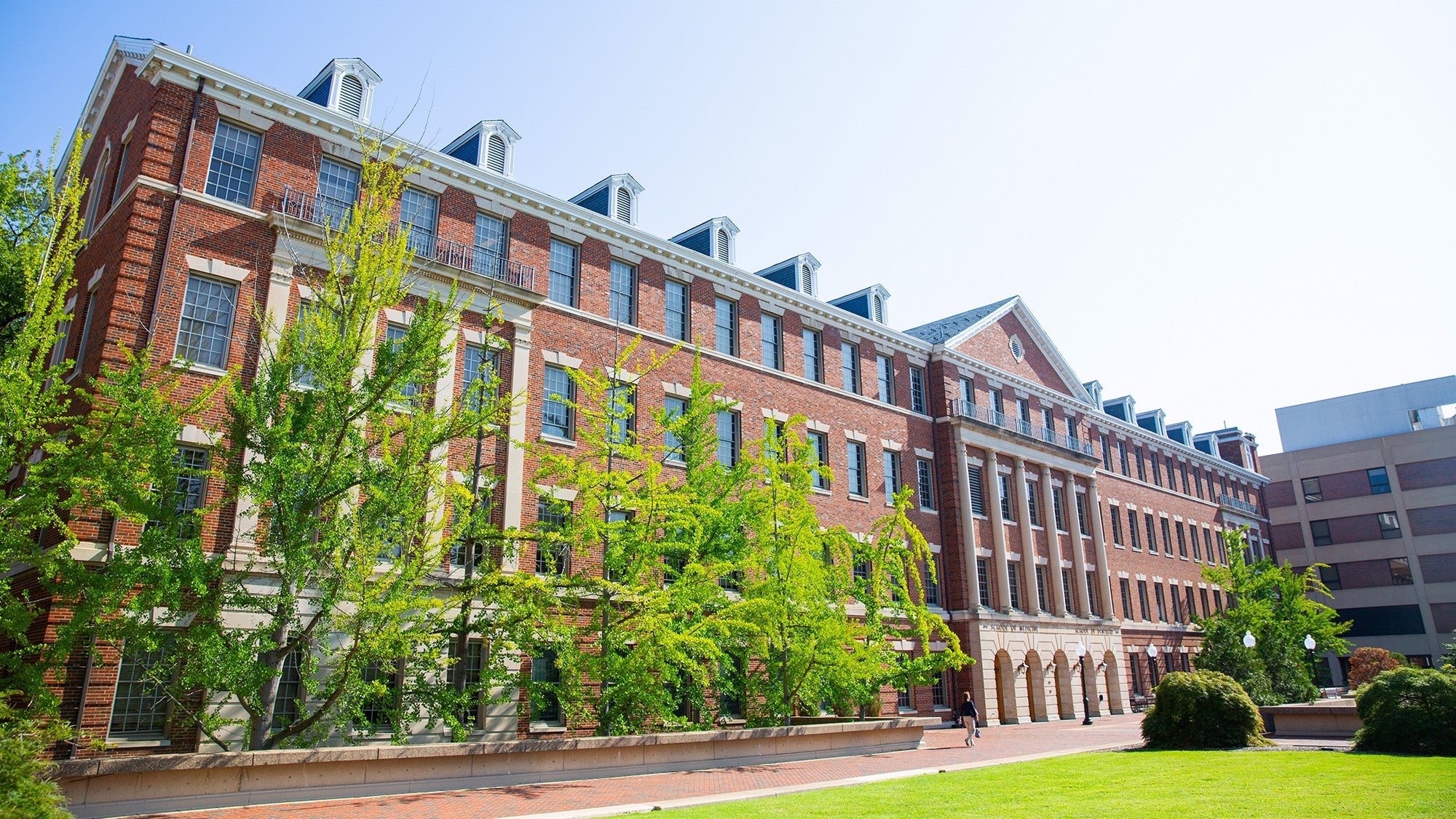 The Medical-Dental Building from the outdoor podium area