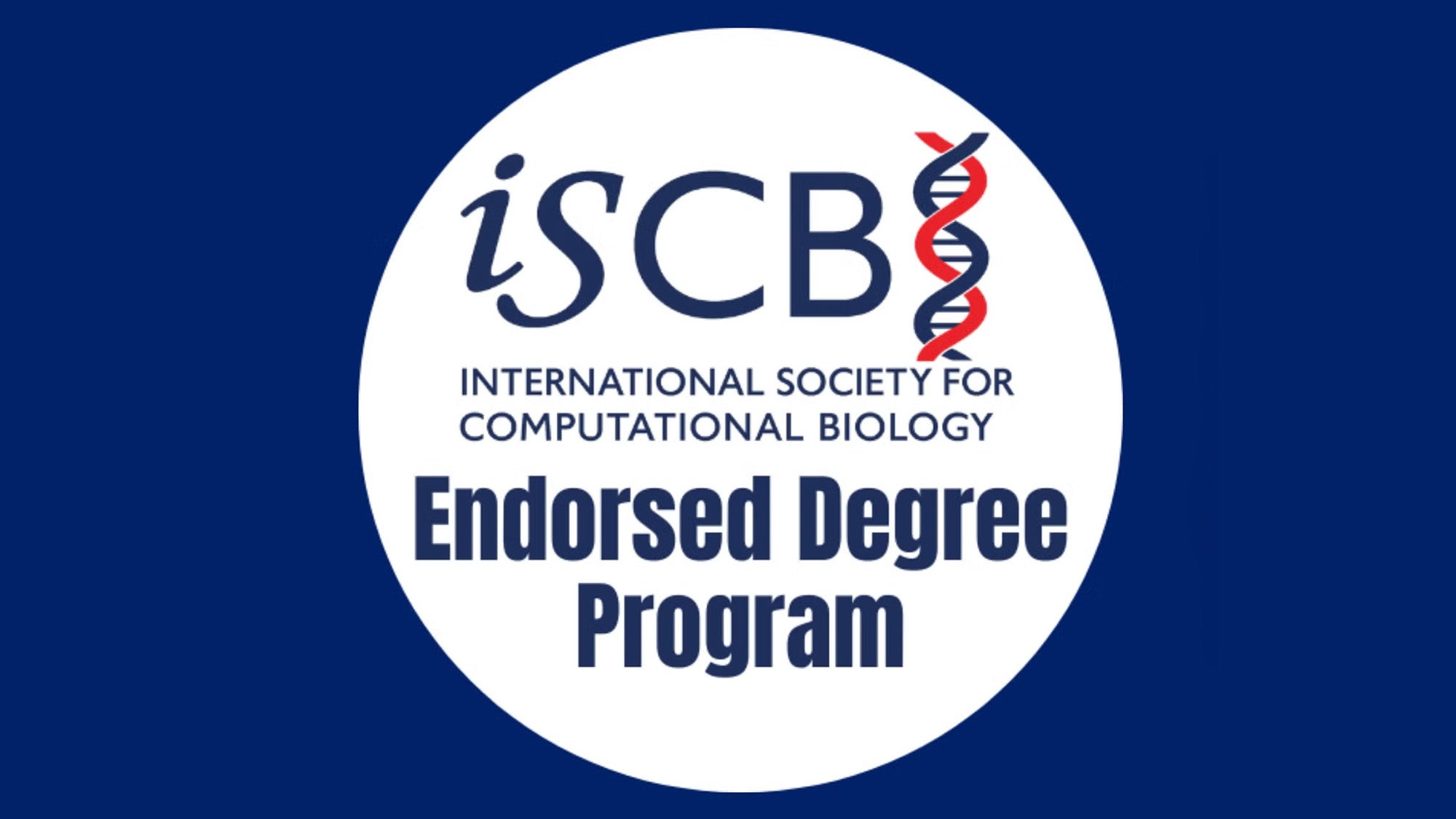ISCB endorsed degree program logo